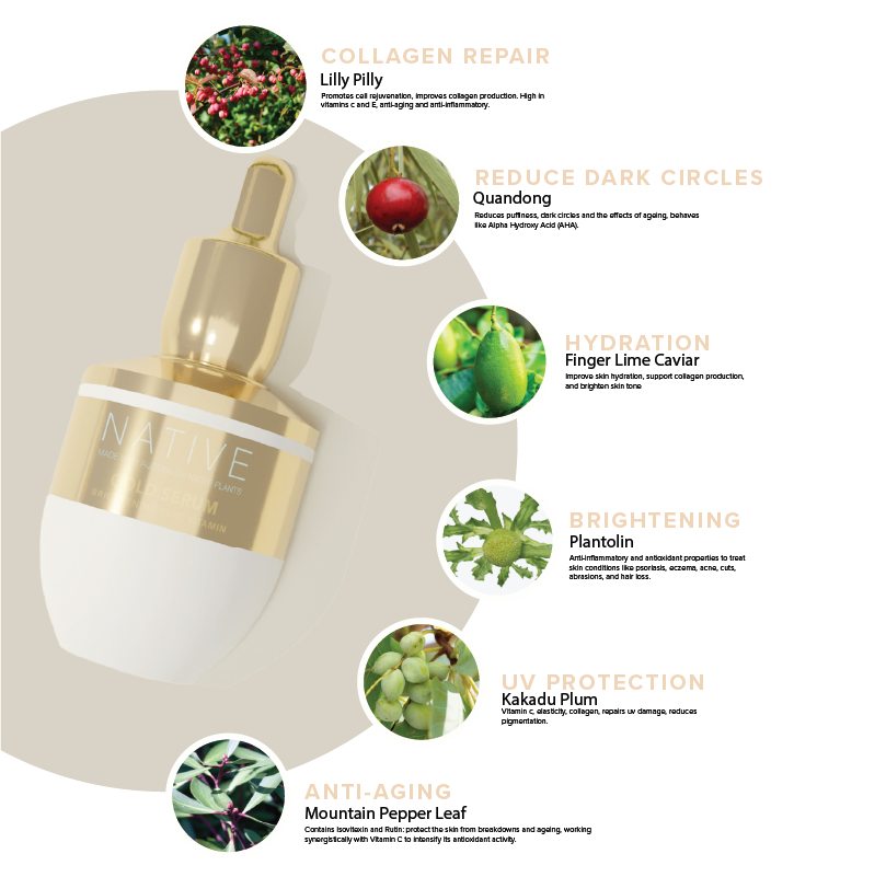 Gold Pure Vitamin Brightening Serum - Klara Cosmetics