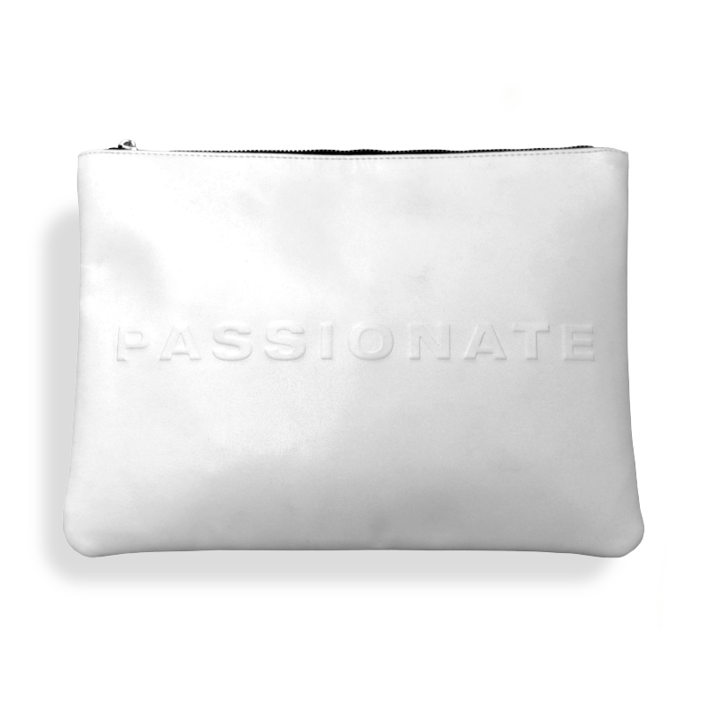 Statement clutch - White - Klara Cosmetics